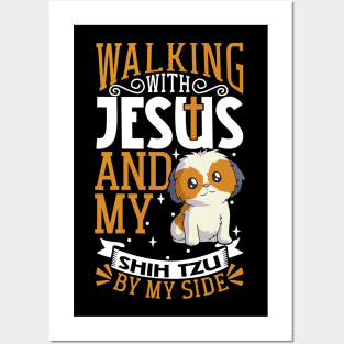 Jesus and dog - Shih Tzu Posters and Art